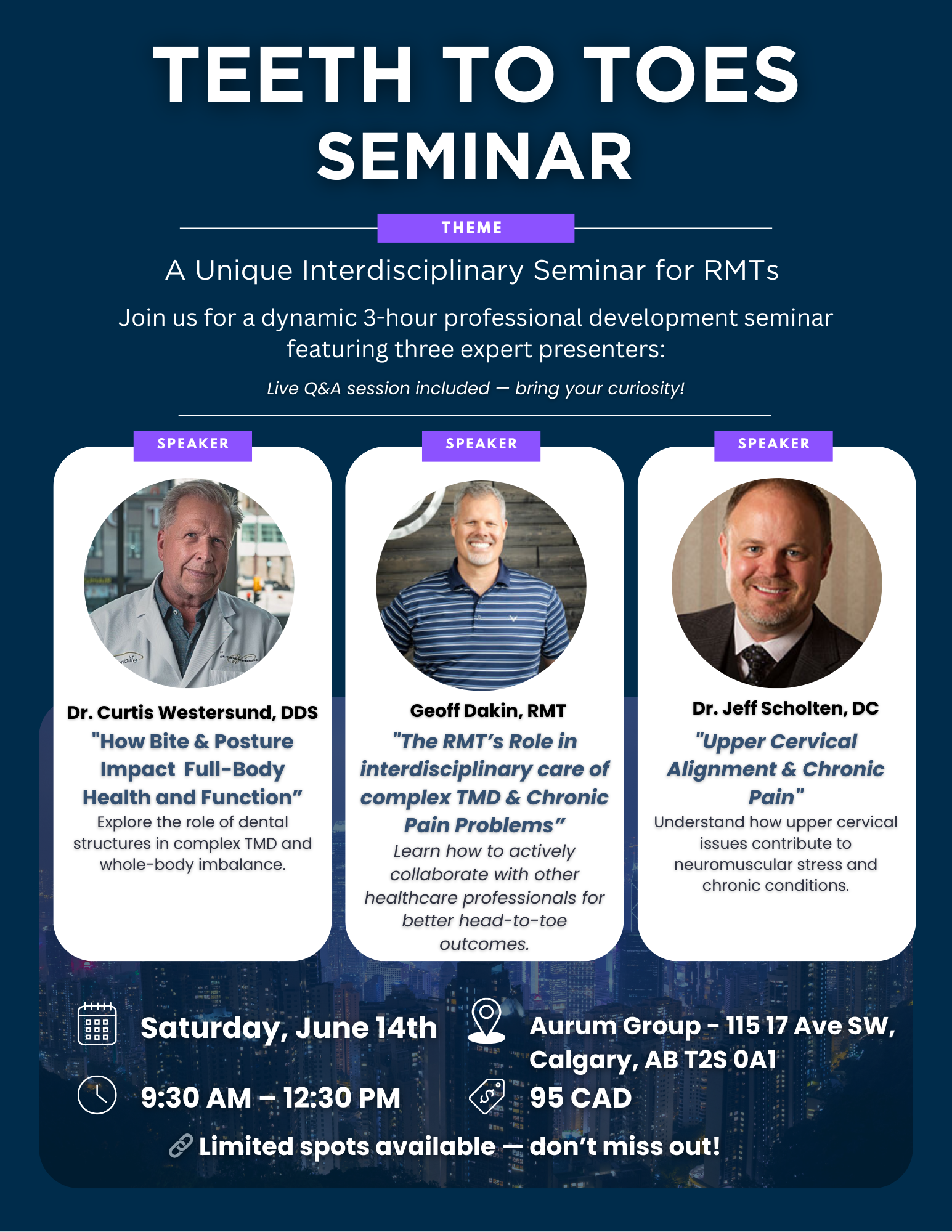 Teeth to Toes Seminar